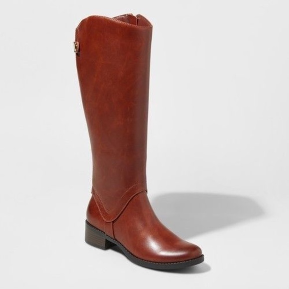 Merona Shoes - Riding Boots Cognac Brown